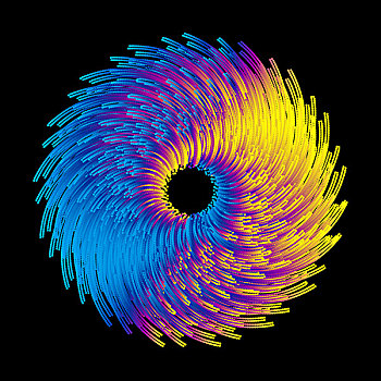 炫彩发光螺旋状抽象背景