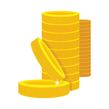 金色,硬幣,一堆,卡通,風格,錢,商務,成功,銀行,信用卡,存款,投資,儲蓄,財富,概念,現代,設計,矢量,插畫