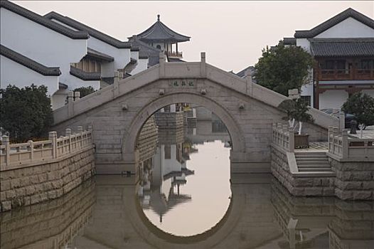 桥,上方,水,残留,地区,常州,中国