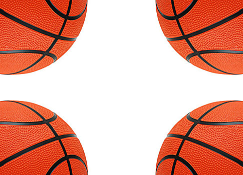 橙色,篮球,隔绝,白色背景