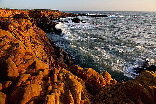 砂岩,岩石构造,海岸,海滩,加利福尼亚,美国
