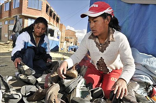 童工,市场,玻利维亚,南美