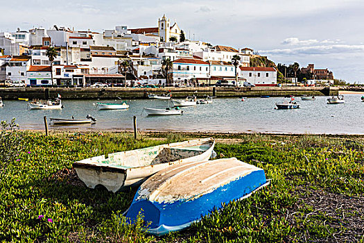 渔村,河口,阿尔加维,葡萄牙