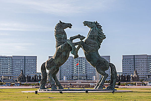 内蒙古鄂尔多斯双驹广场