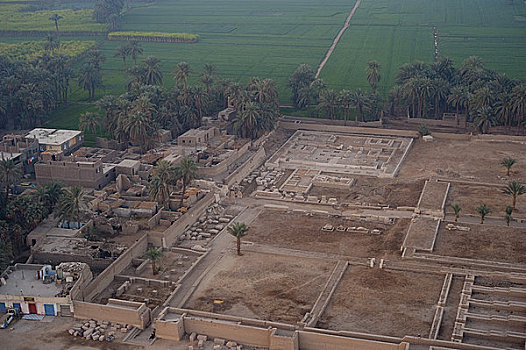 俯视,帝王谷,靠近,路克索神庙,埃及