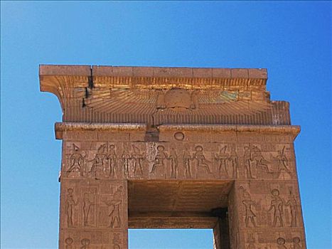 高,局部,入口,卡尔纳克神庙,路克索神庙,埃及