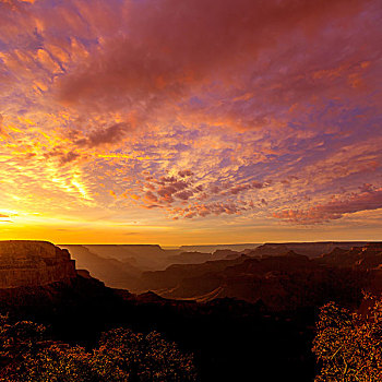 亚利桑那,日落,大峡谷国家公园,美国