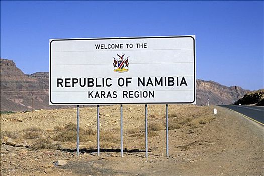 标识,欢迎,纳米比亚共和国,纳米比亚