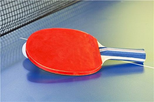 红色,球棒,网球,蓝色背景,乒乓,桌子