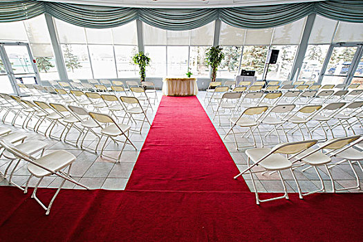 房间,向上,婚礼,红地毯,白色,椅子,埃德蒙顿,艾伯塔省,加拿大