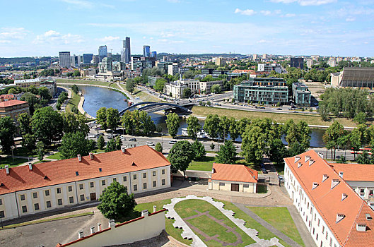 风景,城堡,山,维尔纽斯,立陶宛