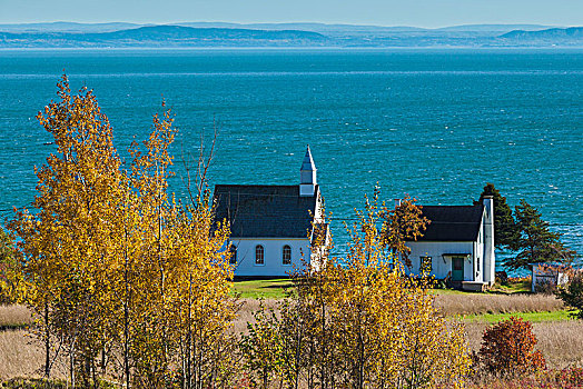 加拿大,魁北克,区域,夏洛瓦,乡村,小教堂,建造,1893年,苏格兰,户外