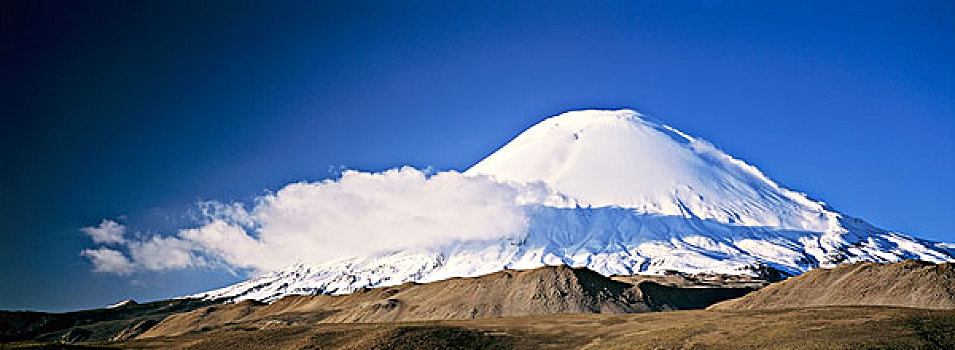 火山,智利,局部,拉乌卡国家公园,高原,生物保护区,区域,形状,大
