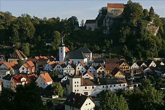 城镇,城堡,上弗兰科尼亚,巴伐利亚,德国