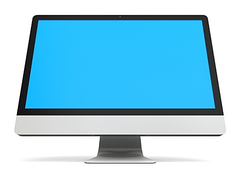 台式电脑,蓝色,显示屏