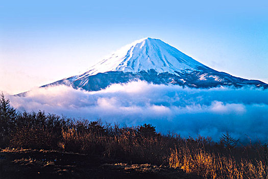 海洋,云,山,富士山