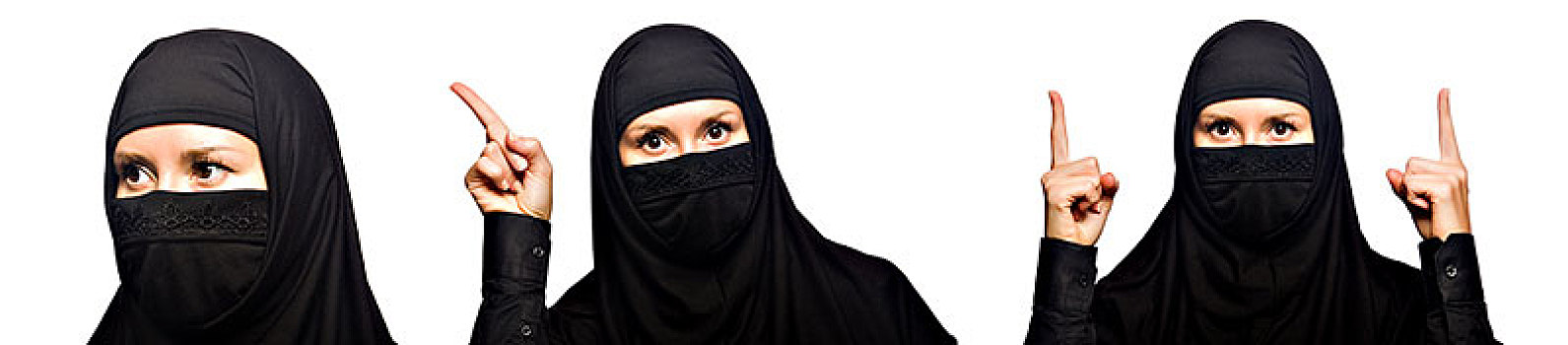 穆斯林,女人,隔绝,白色