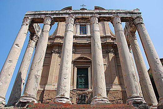 庙宇,古罗马广场,罗马,意大利
