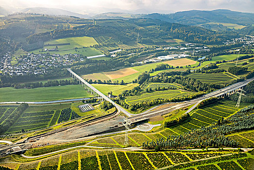 高速公路,方向,扩大,藻厄兰,桥,北莱茵威斯特伐利亚,德国