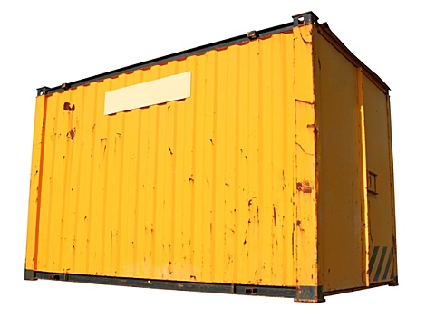 黄色,船,货物集装箱,隔绝,白色背景