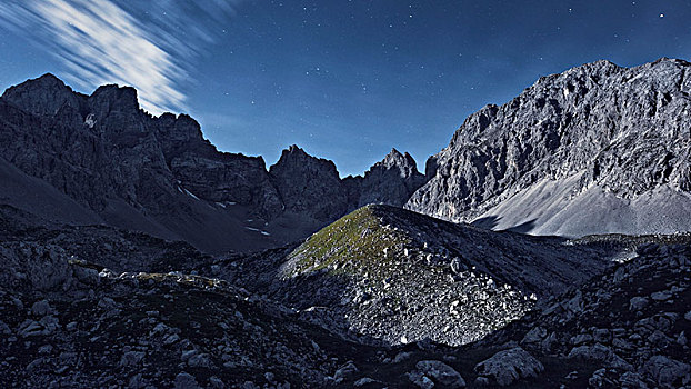 山脊,山,靠近,湖,奥地利