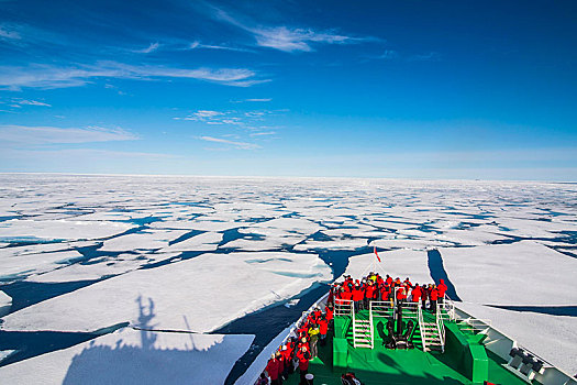 探险,船,航行,浮冰,北极圈,斯瓦尔巴特群岛,挪威,欧洲