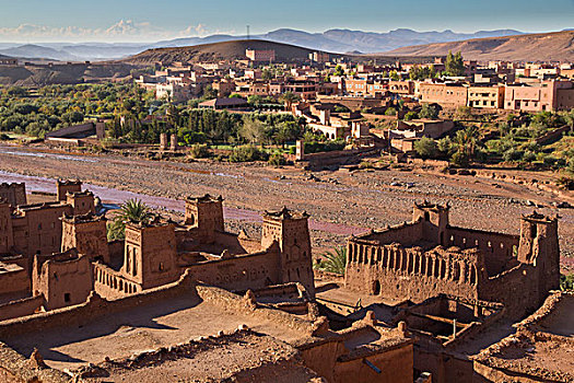 摩洛哥,砖坯,建筑,牢固,乡村,世界遗产,联合国教科文组织,现代