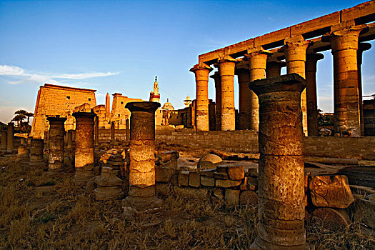 卢克索神庙,日落,现代,白天,路克索神庙,古老,底比斯,埃及