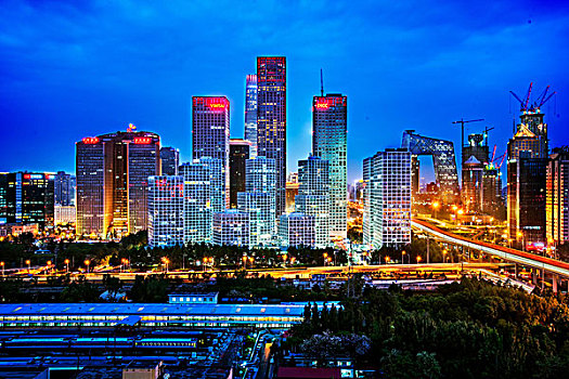北京国贸cbd超广夜景