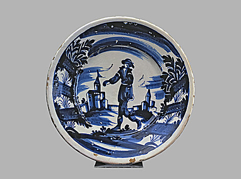 蓝色,盘子,男人,建筑,特色,加泰罗尼亚,陶瓷