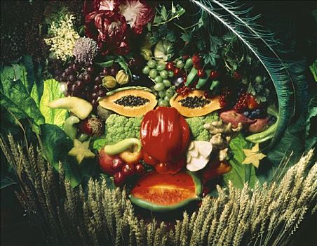 脸,蔬菜,水果
