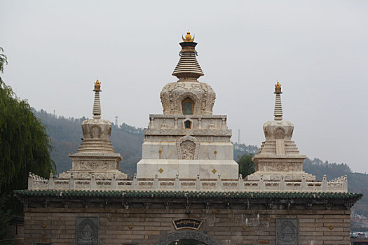 塔尔寺的白塔