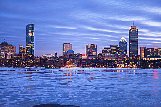 波士顿,后湾,黎明