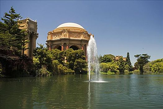 全景,喷泉,圆形建筑,旧金山,加利福尼亚,美国