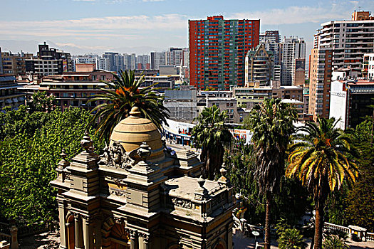 风景,圣地亚哥,智利,南美
