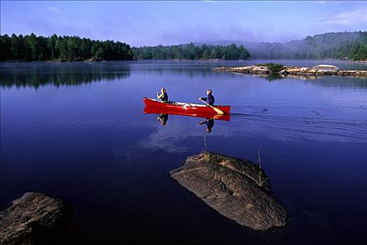 伴侣,独木舟,湖,安大略省,加拿大
