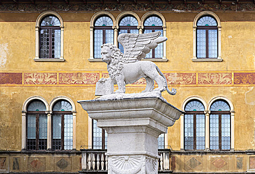 威尼斯,狮子,雕塑,格拉巴酒,威尼托,意大利,欧洲