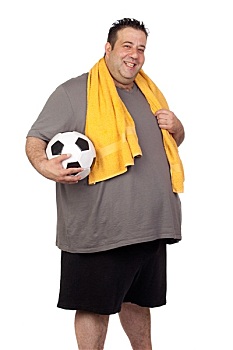 肥胖,男人,足球