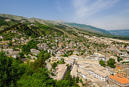 老城,集市,区域,环境,风景,吉洛卡斯特拉,阿尔巴尼亚,欧洲