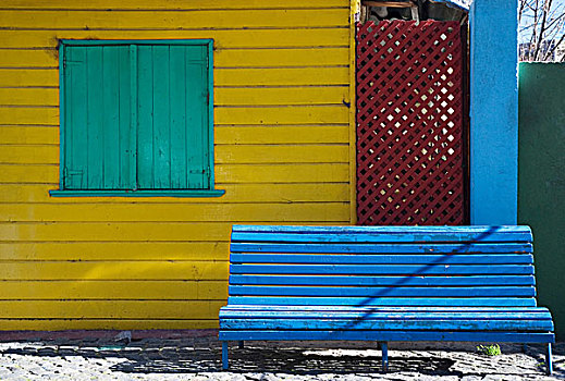 蓝色,长椅,布宜诺斯艾利斯,阿根廷