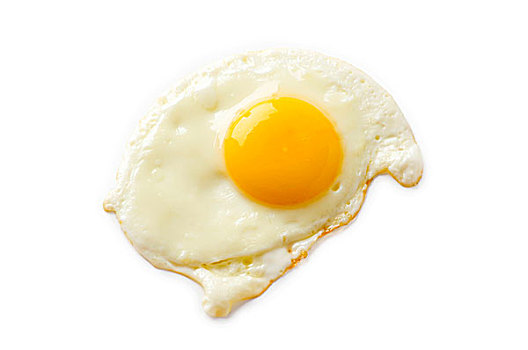 煎鸡蛋,隔绝,白色背景
