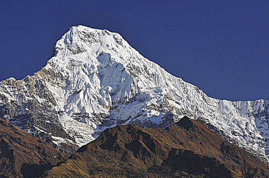 尼泊尔,安纳普尔纳峰,保护区,南,风景,喜马拉雅山