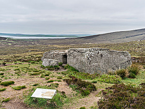 神秘,新石器时代,墓地,岛屿,奥克尼群岛,苏格兰,大幅,尺寸