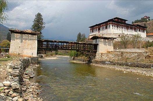 宗派寺院,佛教,寺院,要塞,不丹,喜马拉雅山,山峦,亚洲