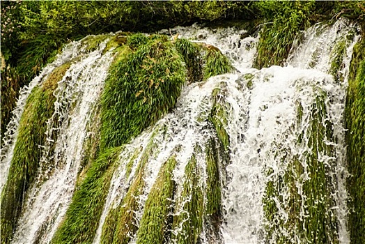 大,瀑布,风景,国家公园,克罗地亚