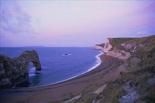 天然拱,海中,杜德尔门,侏罗纪海岸,英格兰