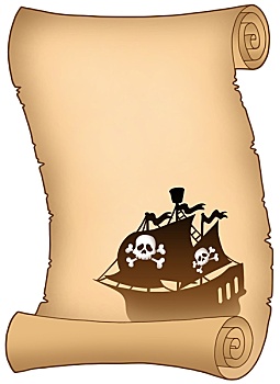 卷,海盗船,剪影