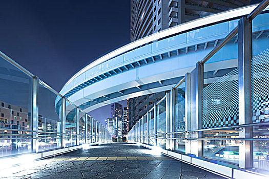 現代辦公室,建筑,市區,東京,夜晚