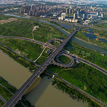 运河之都江苏省淮安市城市风光