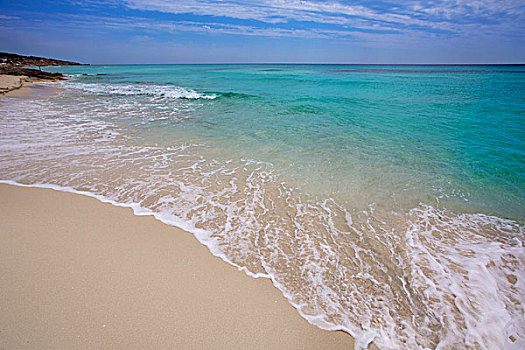 福门特拉岛,海滩,白沙,青绿色,水,巴利阿里群岛